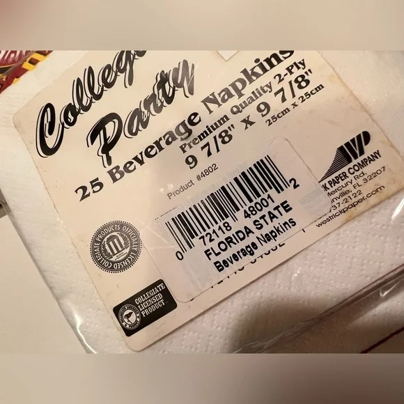 NWT LOT OF FLORIDA STATE PARTY SUPPLIES. - Picture 6 of 9